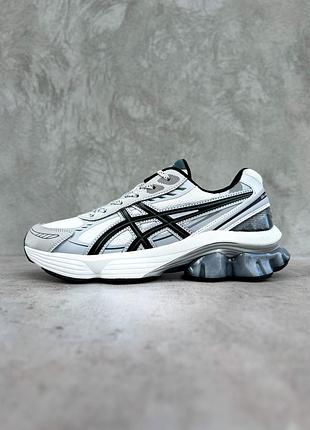 Чоловічі кросівки асікс стильні asics gel kinetic fluent white black 42