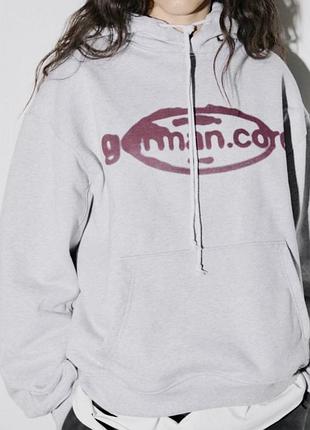 Худі кольору меланж оверсайз від german apparel