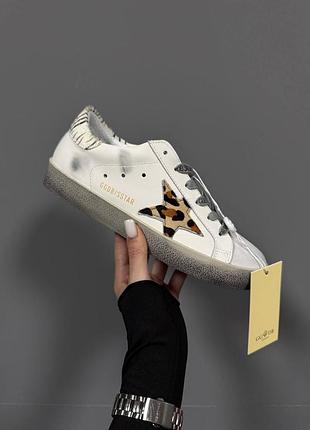 💕 женские кроссовки golden goose | ggdb sstar | white / zoo print premium (10) 🧡