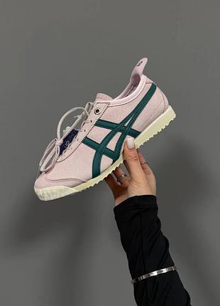 💕 женские кроссовки asics onitsuka tiger | crystal pink / spruce green premium (1)