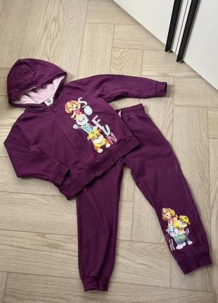 Фіолетокий костюм на дівчинку 3-4 роки , костюм пес патруль, костюм nickelodeon paw patrol , костюм із капішоном