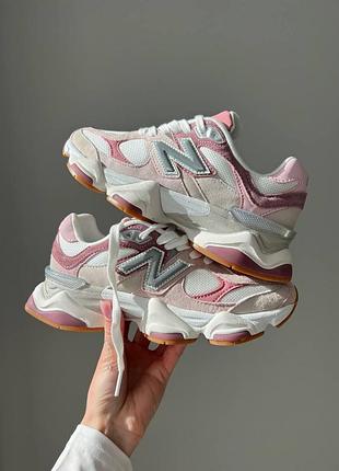 Женские кроссовки стильные нью баланс new balance 9060 pink beige 38 39