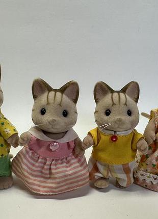 Фігурки сільванія родина смугастих котів, sylvanian families