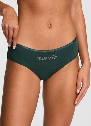Женские трусики victoria’s secret (235129916732) logo cotton hiphugger s зеленые