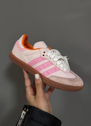 💕 жіночі кросівки adidas samba | lace pink premium (6)