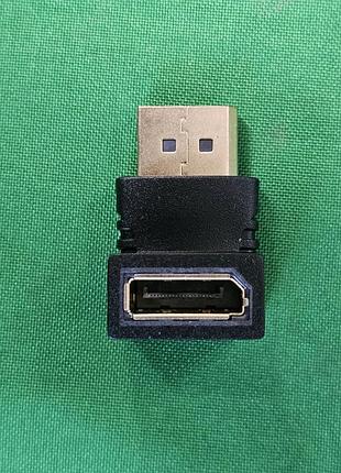 Адаптер dp (display port, male to female) під кутом 90°