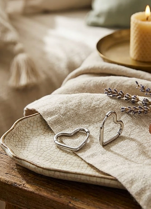 Сережки нержавіюча сталь stainless steel серця