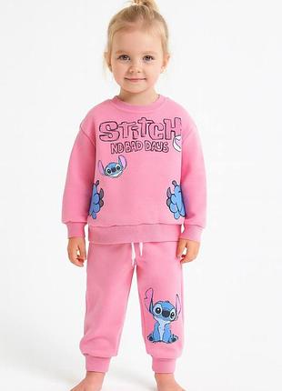 Утепленный детский костюм stitch • розовый • от 98 до 134 110
