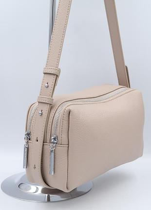Сумка женская кожаная polina&eiterou y2413 beige