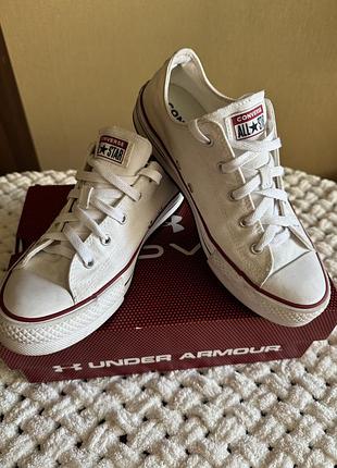 Кеди оригинал converse all star low white
