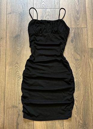 Сукня жіноча shein xs чорна міні літня коротка
