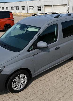 Рейлинги хром (турецкий дизайн) макси база, пластиковые ножки для ford connect 2021- гг