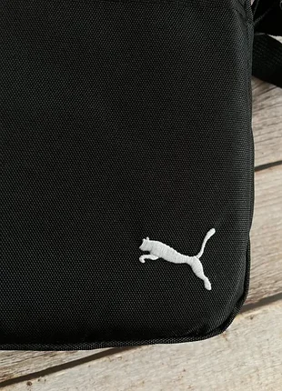 Сумка черная спорт через плечо puma, борсетка мужская пума 4