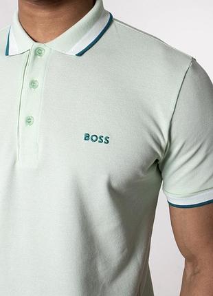 Стильне поло мʼятного кольору  boss