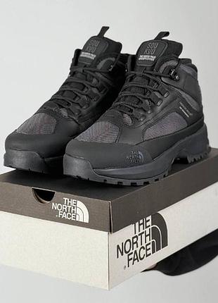 Мужские кроссовки the north face x soukuu glenclyffe fur черные комфортные кроссы с мехом на зиму норс фейс х суку гленклифф фур