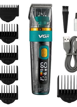 Професійна машинка для стрижки волосся з насадками vgr v-695, електронна машинка для стрижки sd-50