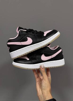 💕 жіночі кросівки air jordan retro 1 low | black / pink premium (8) 7