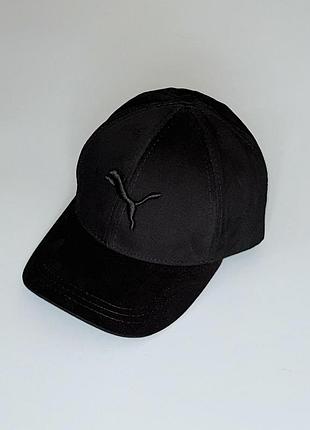 Кепка puma чорна (лого чорний)