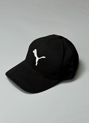 Кепка puma чорна ( лого білий)