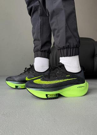 Мужские летние кроссовки nike air zoom alphafly next% 2 black/green