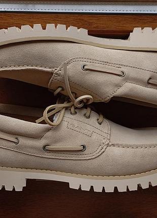 Мокасины gant tratton 1a 32 633 269 оригинал новые р.42 бежевые натуральная замша