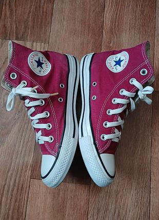 Кеди converse chuck taylor all star високі бордові оригінал / розмір 37 (23.5 см)