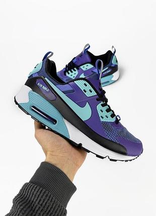 Мужские синие кроссовки nike air max 90 drift purple blue х эйр макс 40