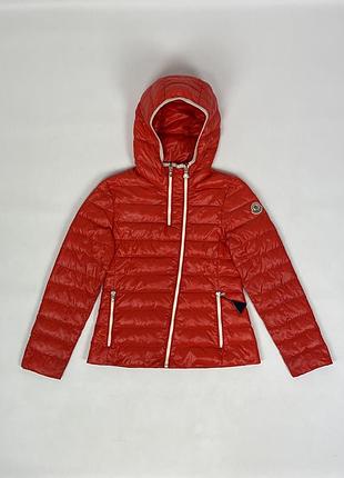 Пуховик moncler budapest kids оригінал дитячій на дівчинку червоний розмір 12 років 152 см