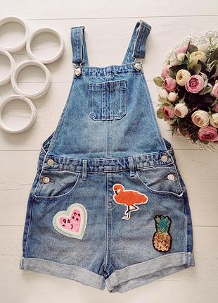 10,11 років, зріст 146 джинсовий комбінезон для дівчинки  denim co (деним ко)  артикул 27382