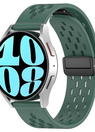 Ремешок универс 22mm silicone with magnetic для samsung/amazfit/huawei pine green