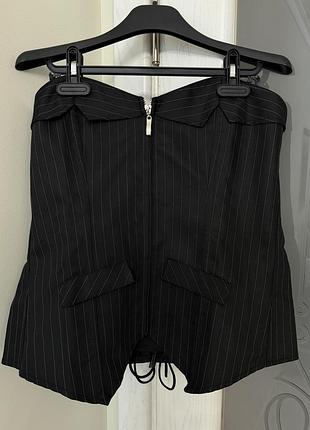 Топ-корсет на блискавці чорний