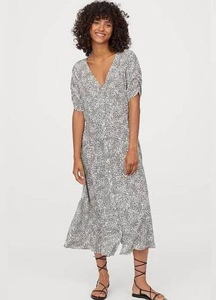 Женское платье миди на пуговицах h&amp;m