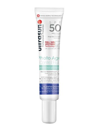 Антивозрастной солнцезащитный флюид для лица ultrasun photo age control fluid, spf50, 40 мл