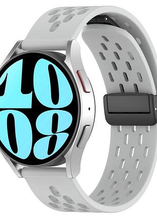 Ремешок универс 22mm silicone with magnetic для samsung/amazfit/huawei grey