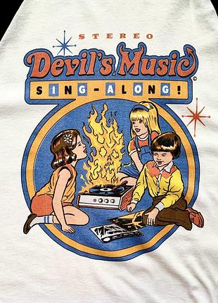Футболка steven rhodes stereo devil’s music sing along