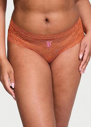 Женские трусики victoria's secret (329425442798) posey lace cheeky xs коричневые