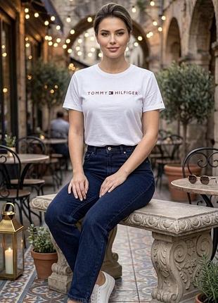 Футболка женская tommy hilfiger біла жіноча футболка майка br-st m