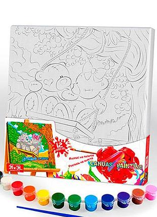 Роспись на холсте "canvas painting" мишки px-07-08