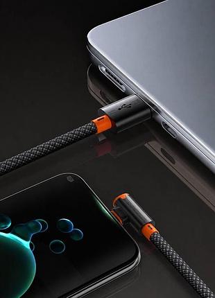 Кабель 2м usb c 100w провод шнур для android смартфонов и планшетов с надежной защитой от перегибов
