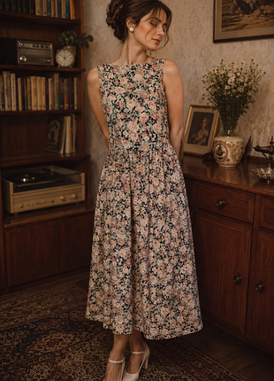 Ніжна вінтажна бавовняна квіткова сукня від laura ashley велика британія ретро вінтаж