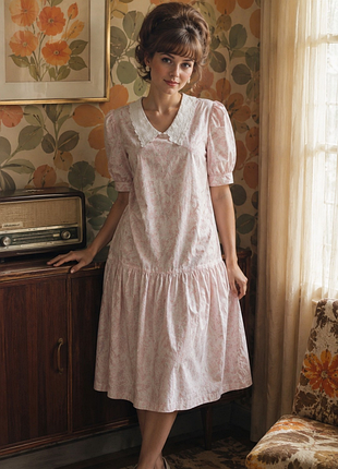Ніжна вінтажна бавовняна сукня з коміром від laura ashley велика британія вінтаж ретро