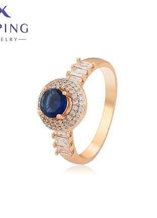 Брендова позолочена каблучка xuping jewelry, медичне золото, розмір 18