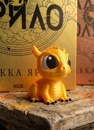 Декор для книжкової полиці finding фігурка дракон золотистий 60 х 50 мм