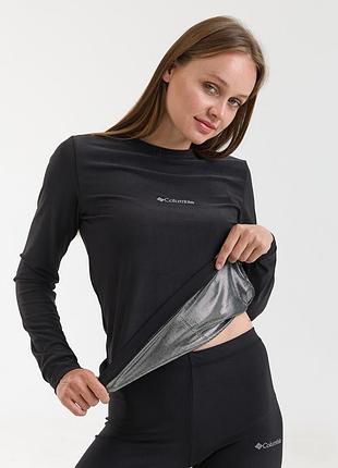 Термобілизна жіноча хорошої якості соlumbіа omni-heat чорний зимовий комплект штани і кофта коламбія омні