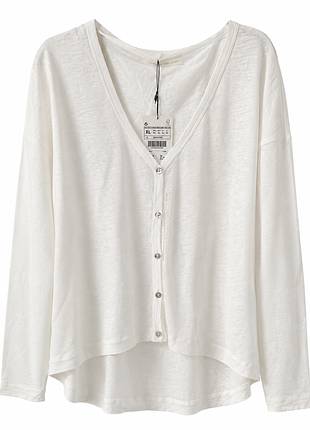 Лляний кардиган zara, 100% льон 3