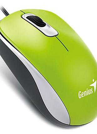 Миша комп’ютерна дротова genius dx-110 usb-a 1000 dpi spring green (31010116105)
