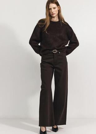 H&amp;m светр теплий мохер вовна шоколад 4
