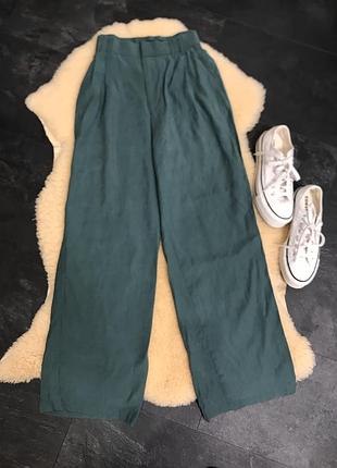 Zara  брюки палаццо с защипами