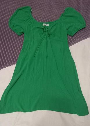 Легкое короткое зеленое платье от primark