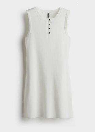 Молочна сукня в рубчик h&m s